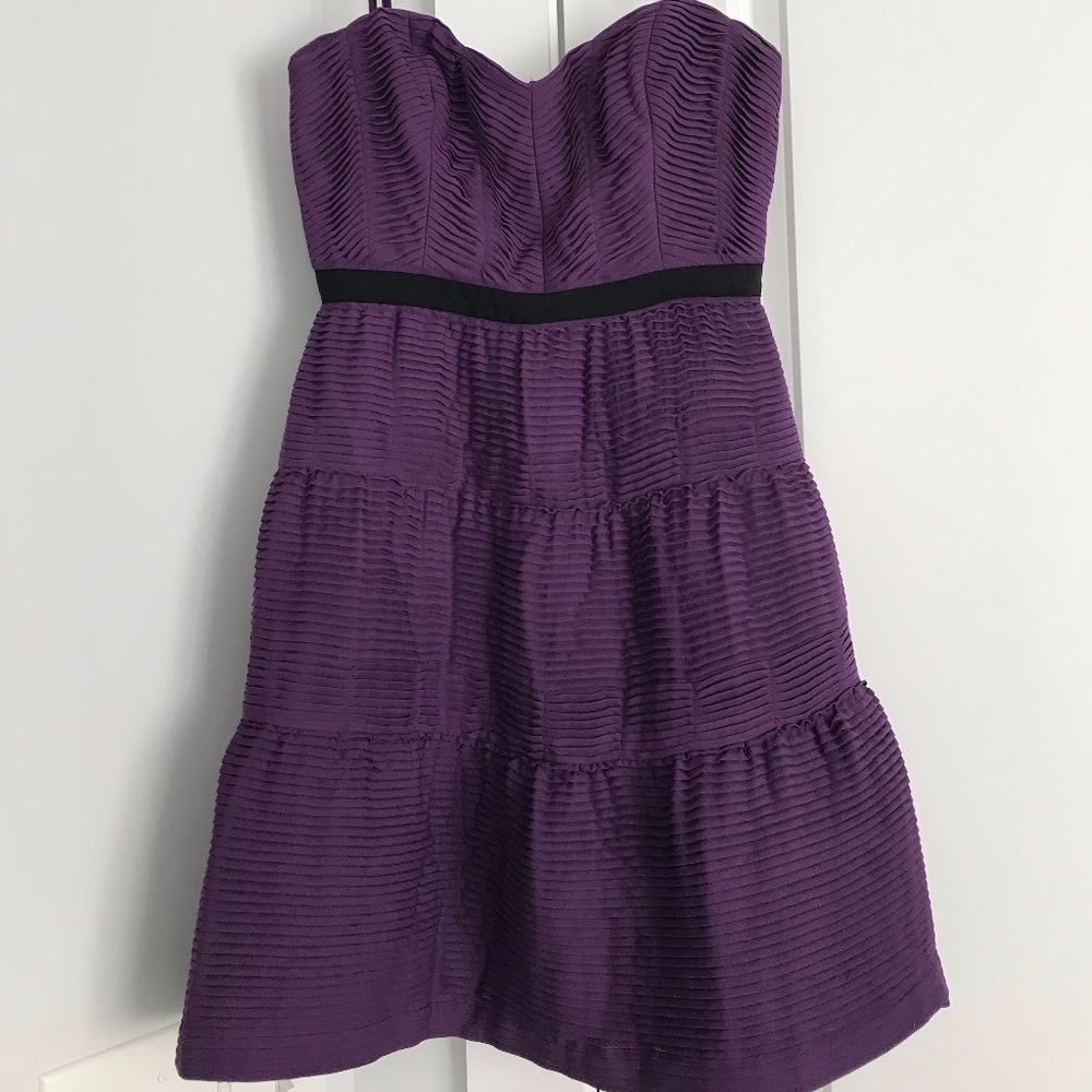 Strapless Purple Formal Dress